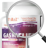 HealthA2Z botella-300-cápsulas facilita un alivio rápido de gases.