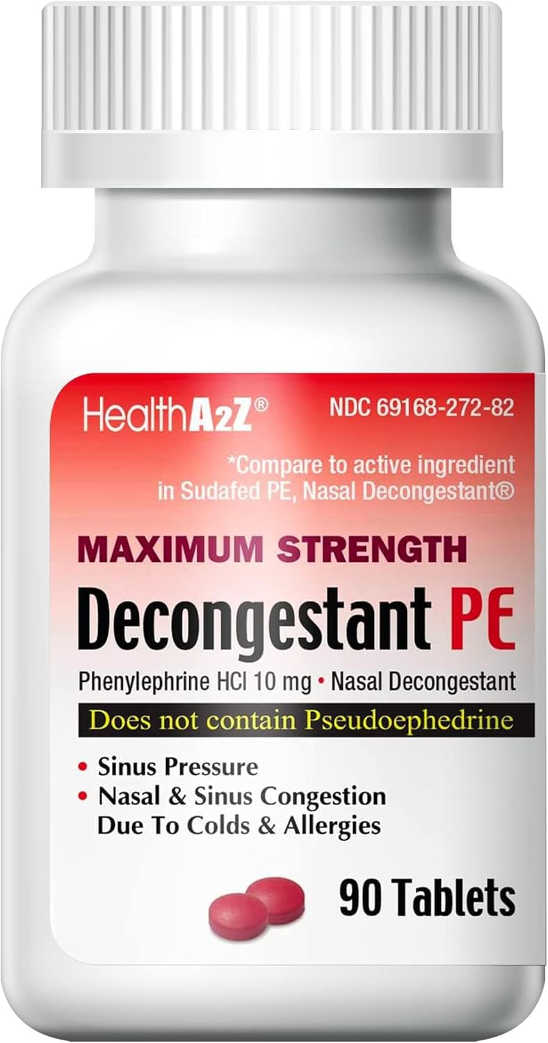 HealthA2Z Descongestionante PE — empaque visible para congestión nasal.