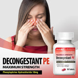 HealthA2Z Descongestionante PE — enfoque sin sedantes para congestión nasal.
