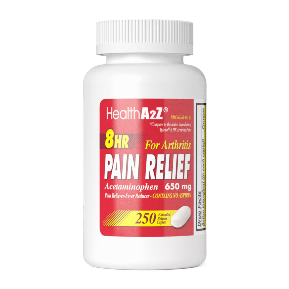 HealthA2Z Dolor Relieve Largo 650 mg, presentacion 250 comprimidos para uso prolongado