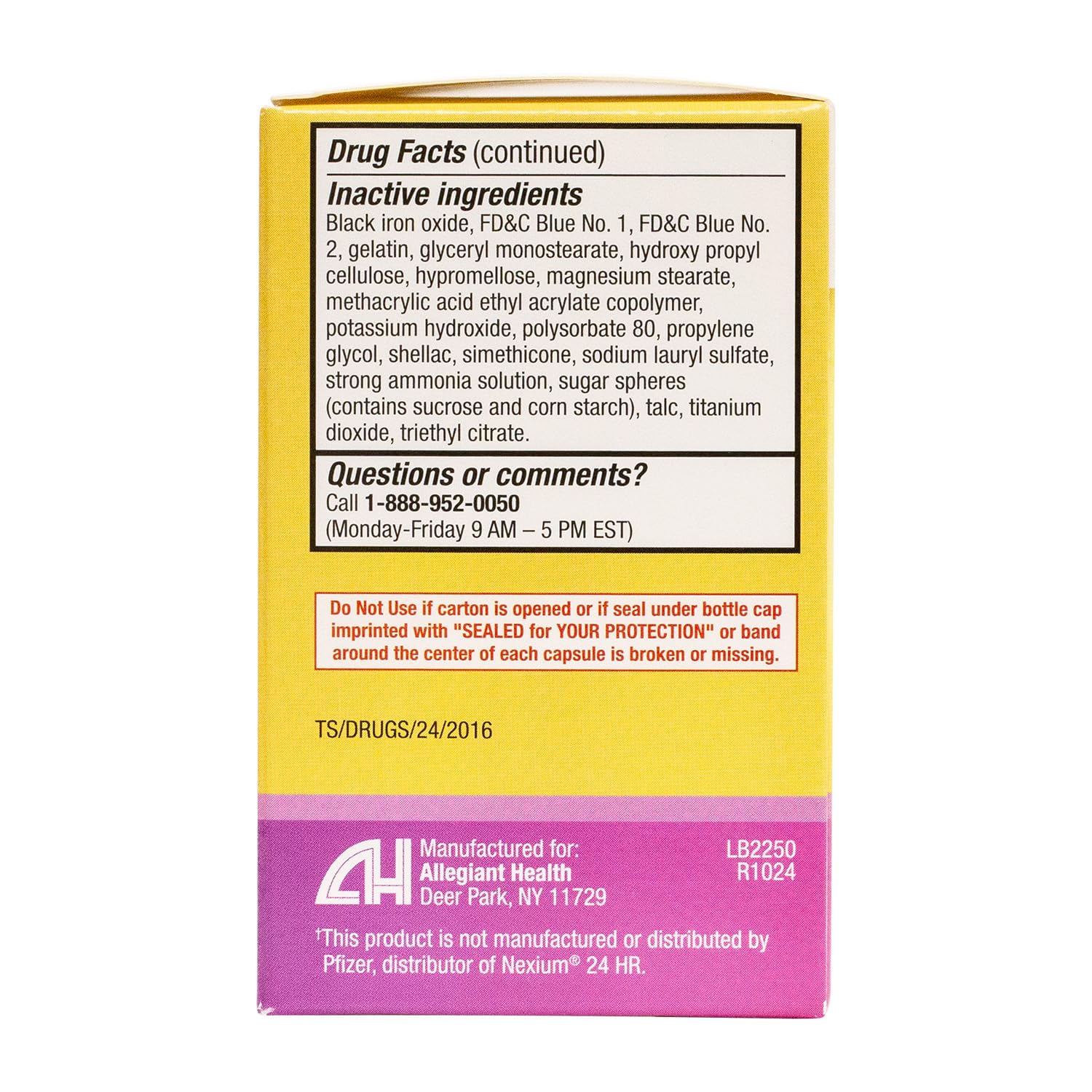 Representación de 24 horas de protección con HealthA2Z Esomeprazol 20 mg.