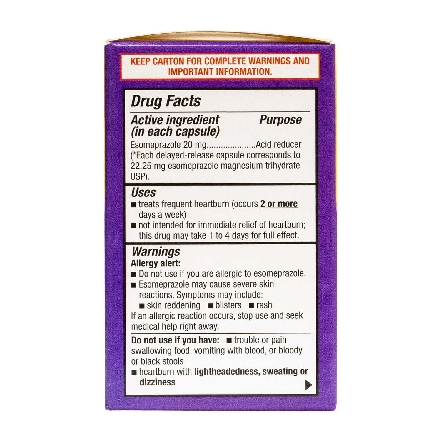 Detalle de cápsula HealthA2Z Esomeprazol 20 mg, fácil de tragar.