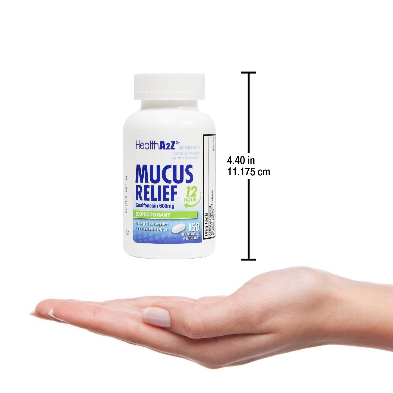 Detalle de tapa y sellado de HealthA2Z Mucus Relief para seguridad