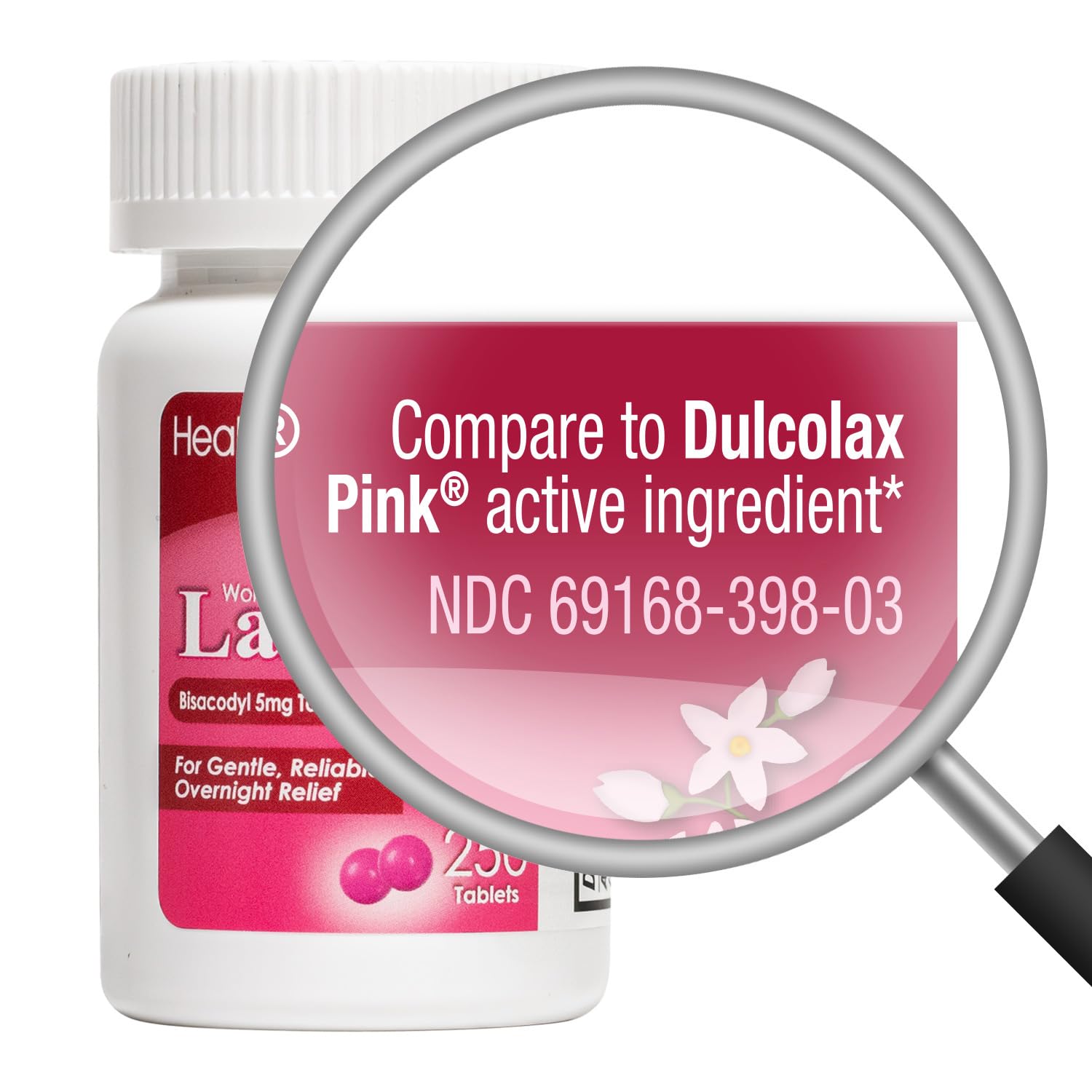 HealthA2Z Laxante Mujer, tabletas de 5 mg para alivio suave