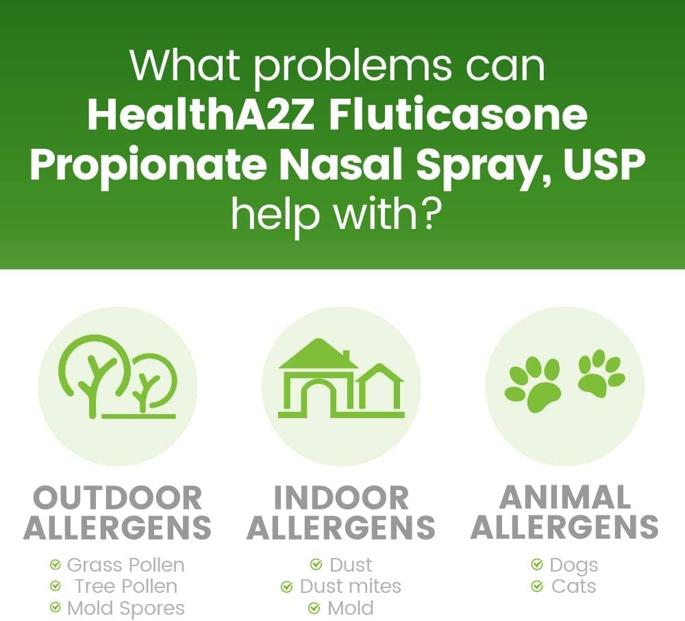 HealthA2Z spray nasal con etiqueta clara facilita el uso seguro.