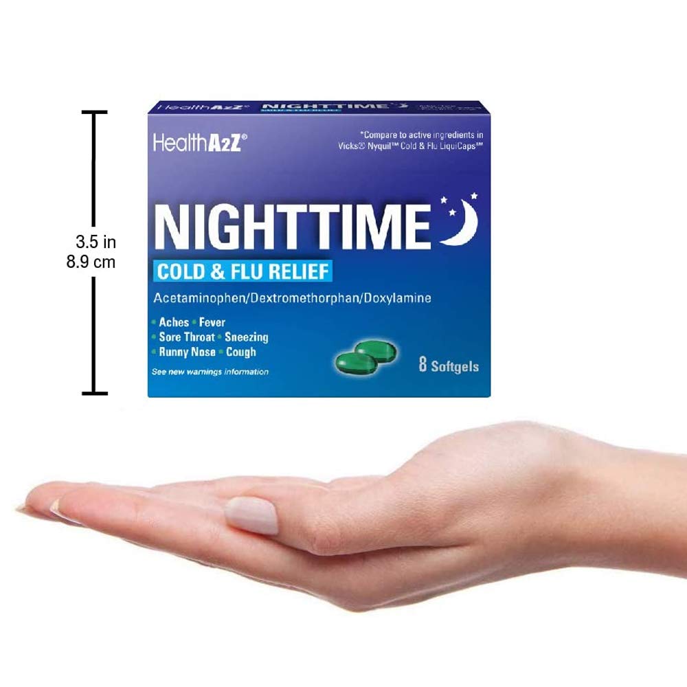 HealthA2Z Nighttime gráfico de beneficios para síntomas nocturnos.