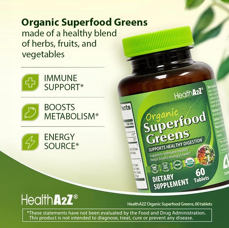 HealthA2Z Greens con manzana y remolacha para sabor y color.