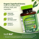 HealthA2Z Greens con manzana y remolacha para sabor y color.