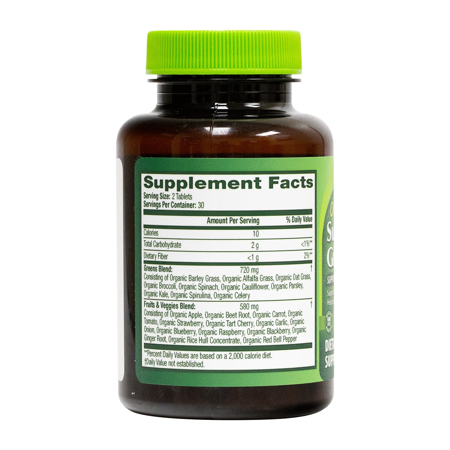 HealthA2Z Greens: mezcla de frutas y verduras para antioxidantes naturales.