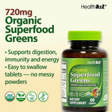HealthA2Z Greens sabor delicioso para consumo diario conveniente.