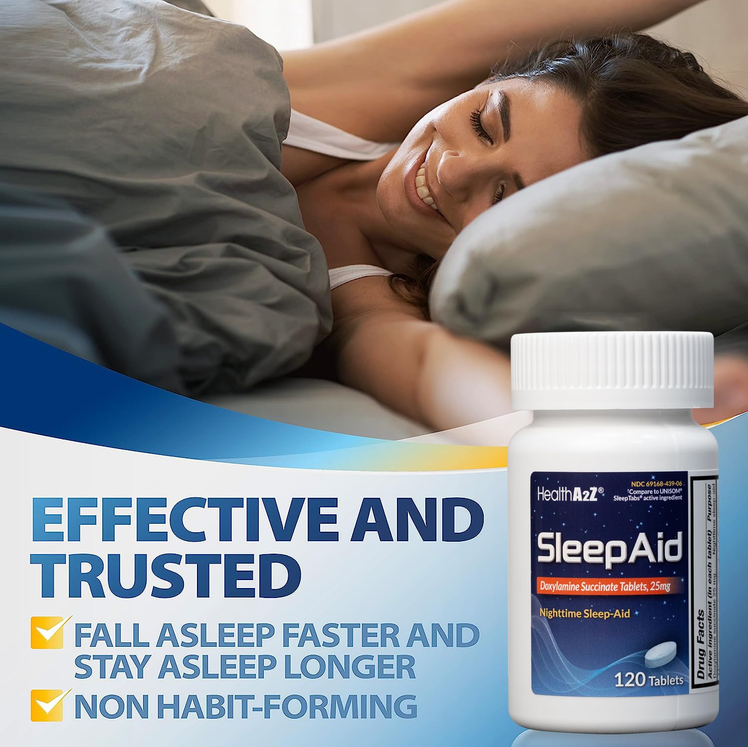 HealthA2Z Sleep Aid: frasco sellado para dosificación fiable al acostarte