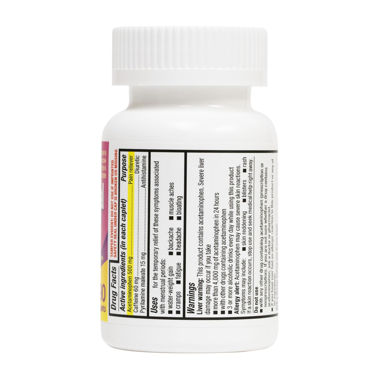 HealthA2Z tabletas botella: dosis convenientes para dolor menstrual diario.