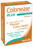 HealthAid Colonease Plus cápsulas vegetarianas para apoyo digestivo diario.