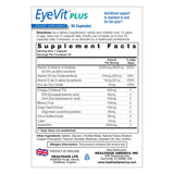 Botella EyeVit Plus de HealthAid, suplemento diario para la visión.
