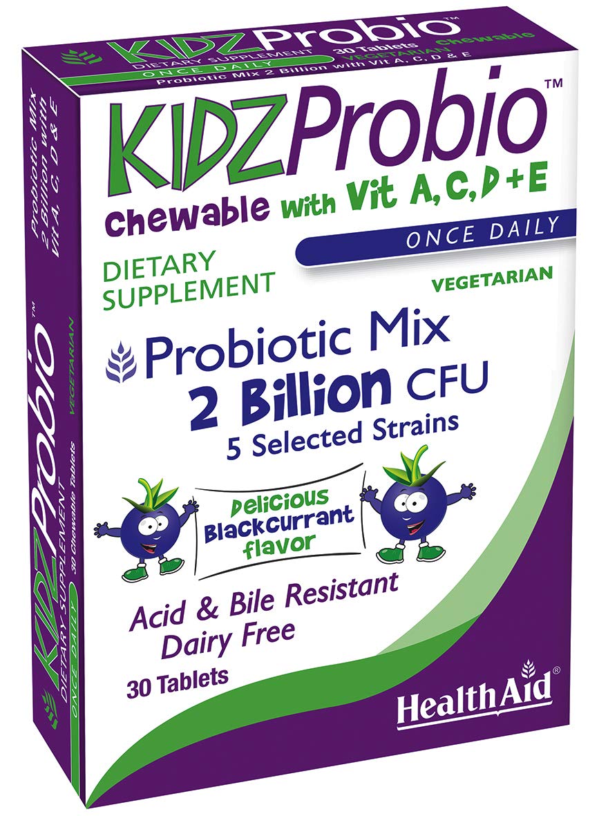 KidzProbio tabletas masticables sabor arándano negro para apoyo diario