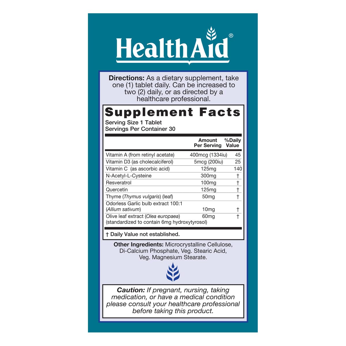 HealthAid LungForte: envase abierto mostrando tabletas y fácil acceso diario.
