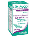 HealthAid UltraProbio, bote de 30 cápsulas para uso diario.