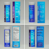 Healthbiotics NoMoreDrinks: tableta seca lista para disolverse en agua para uso diario.