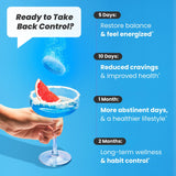 Uso diario de Healthbiotics NoMoreDrinks, ritual para disminuir antojos.