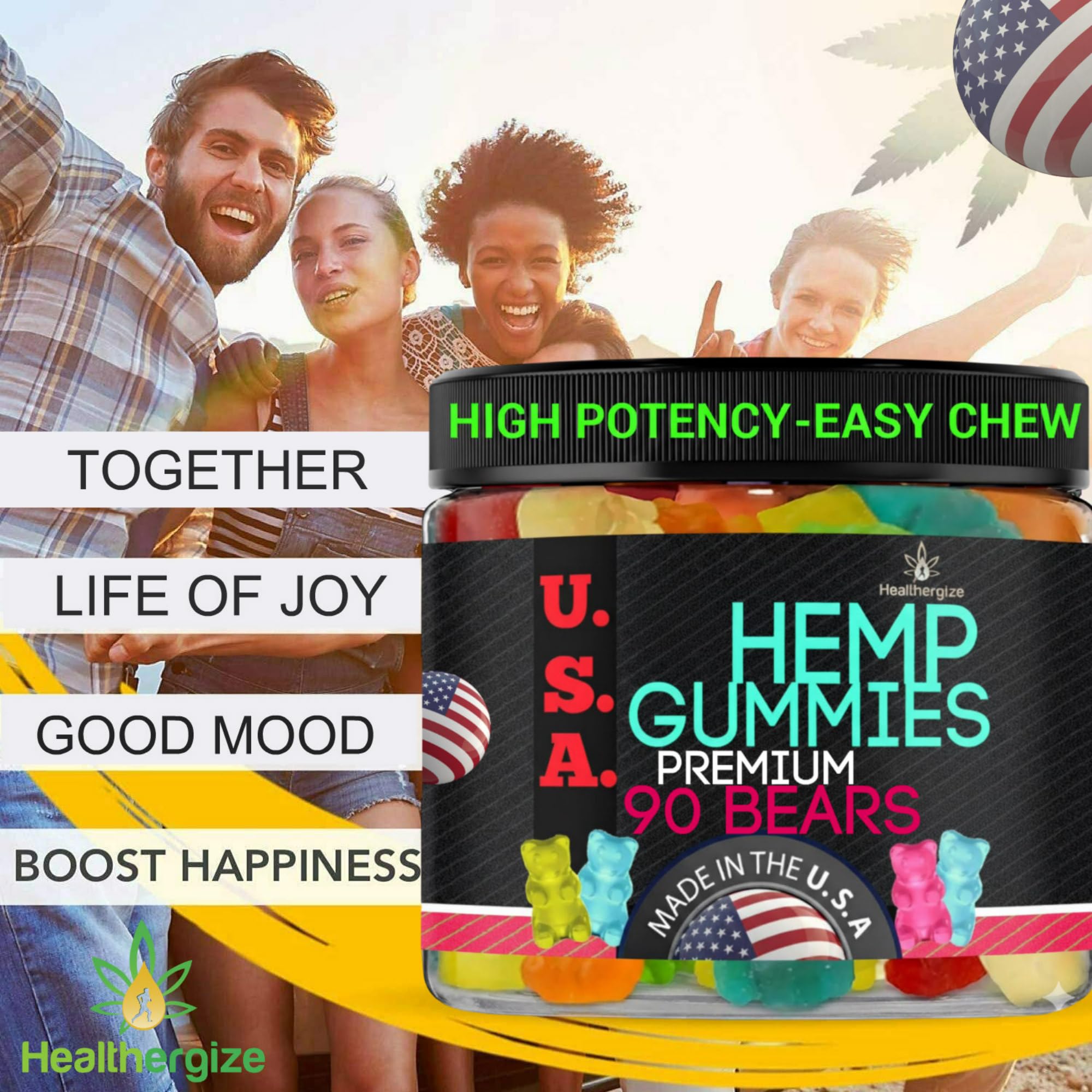 Healthergize gominolas aroma frutal para relajación suave