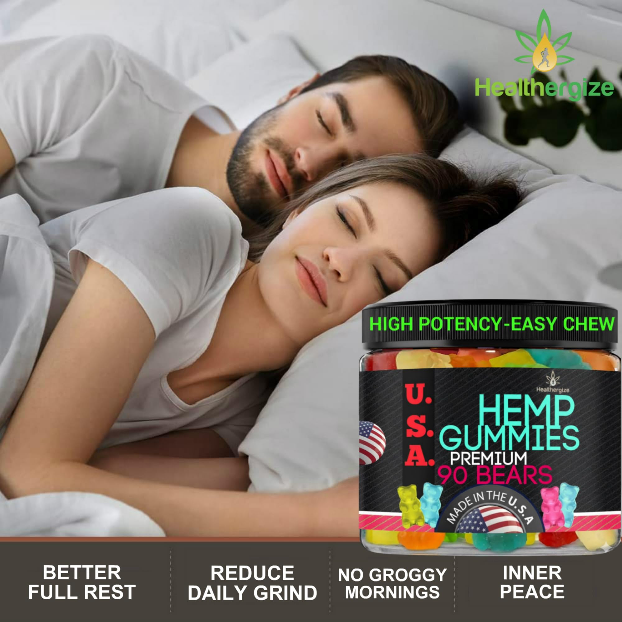 Healthergize gominolas envase sellado para frescura y confianza