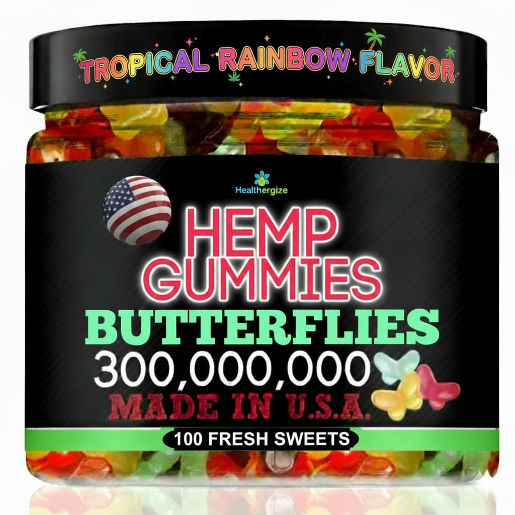 Healthergize gomitas sabor tropical arcoíris, experiencia frutal nocturna.