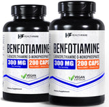 Healthfare Benfotiamina 300 mg: botella de cápsulas para apoyo de la salud general.