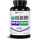 Healthfare Bilberry cápsulas veganas para cuidado visual diario y antioxidantes