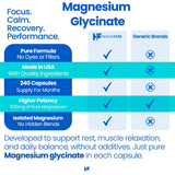 HealthFare Magnesium Glycinate 500 mg, dosis diaria sugerida para complementar la dieta.