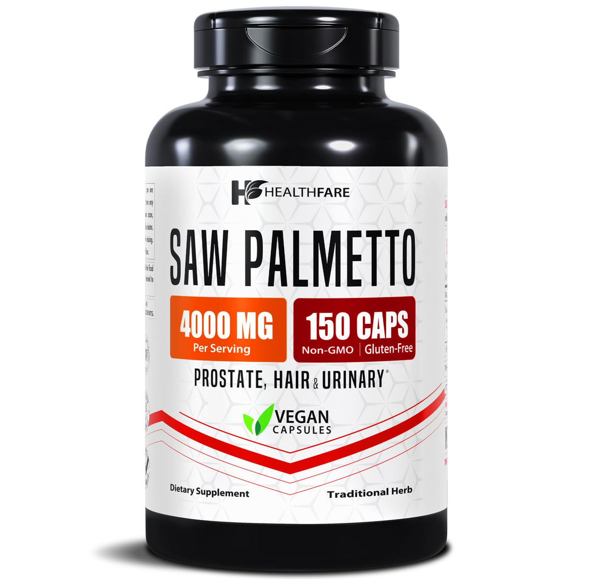 Healthfare Saw Palmetto frasco de 150 cápsulas para uso diario