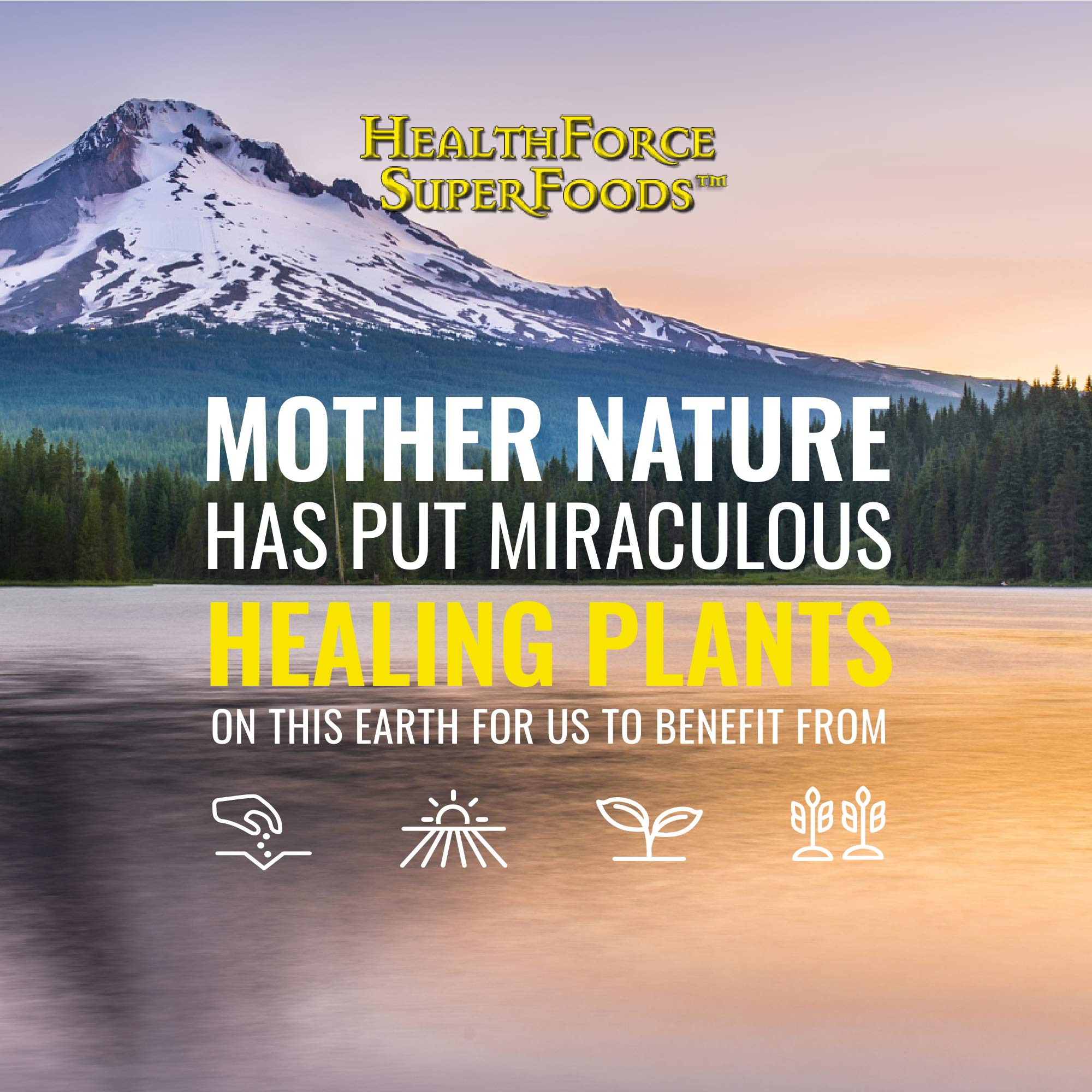 HEALTHFORCE Vitamin C: etiqueta informativa con porciones y valores nutricionales