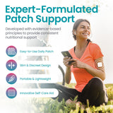 Healthogenics Debloat Patch empaque profesional, calidad y trazabilidad.