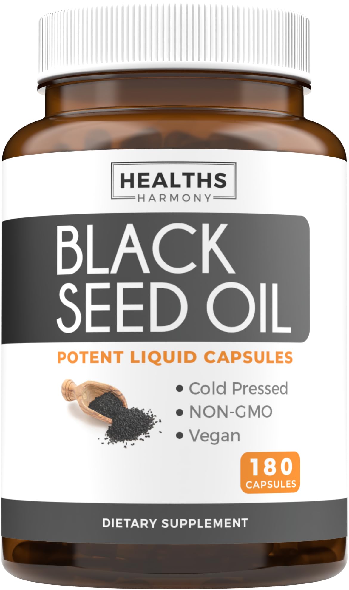 Healths Harmony aceites semilla negra softgel 500 mg cápsulas fáciles de tragar