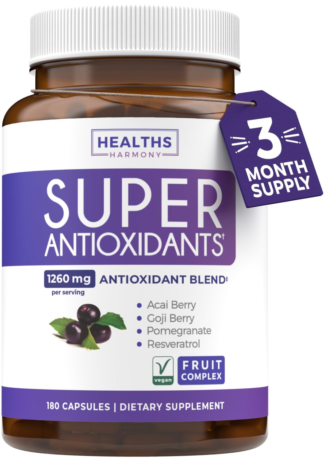 Healths Harmony Antioxidantes: botella llena para un inicio de día con energía