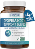 Healths Harmony: botella con dispensación visible para apoyo respiratorio diario.