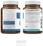Healths Harmony: etiqueta y cápsula ilustrando apoyo respiratorio suave.
