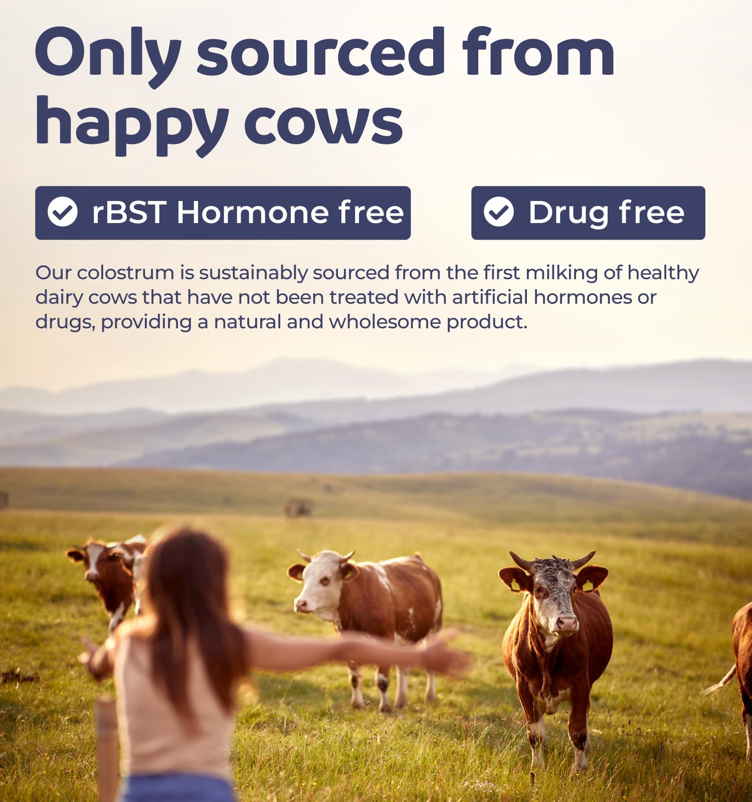 Healths Harmony colostro mujeres lactoferrina, prebiótico natural para la salud intestinal.