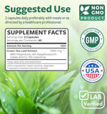 Healths Harmony EGCG cápsulas dosis de 500 mg por porción