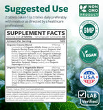 Healths Harmony espirulina y alfalfa fortalecen antioxidantes.