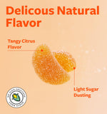 Etiqueta Healths Harmony Vitamina C naranja que resalta ingredientes naturales