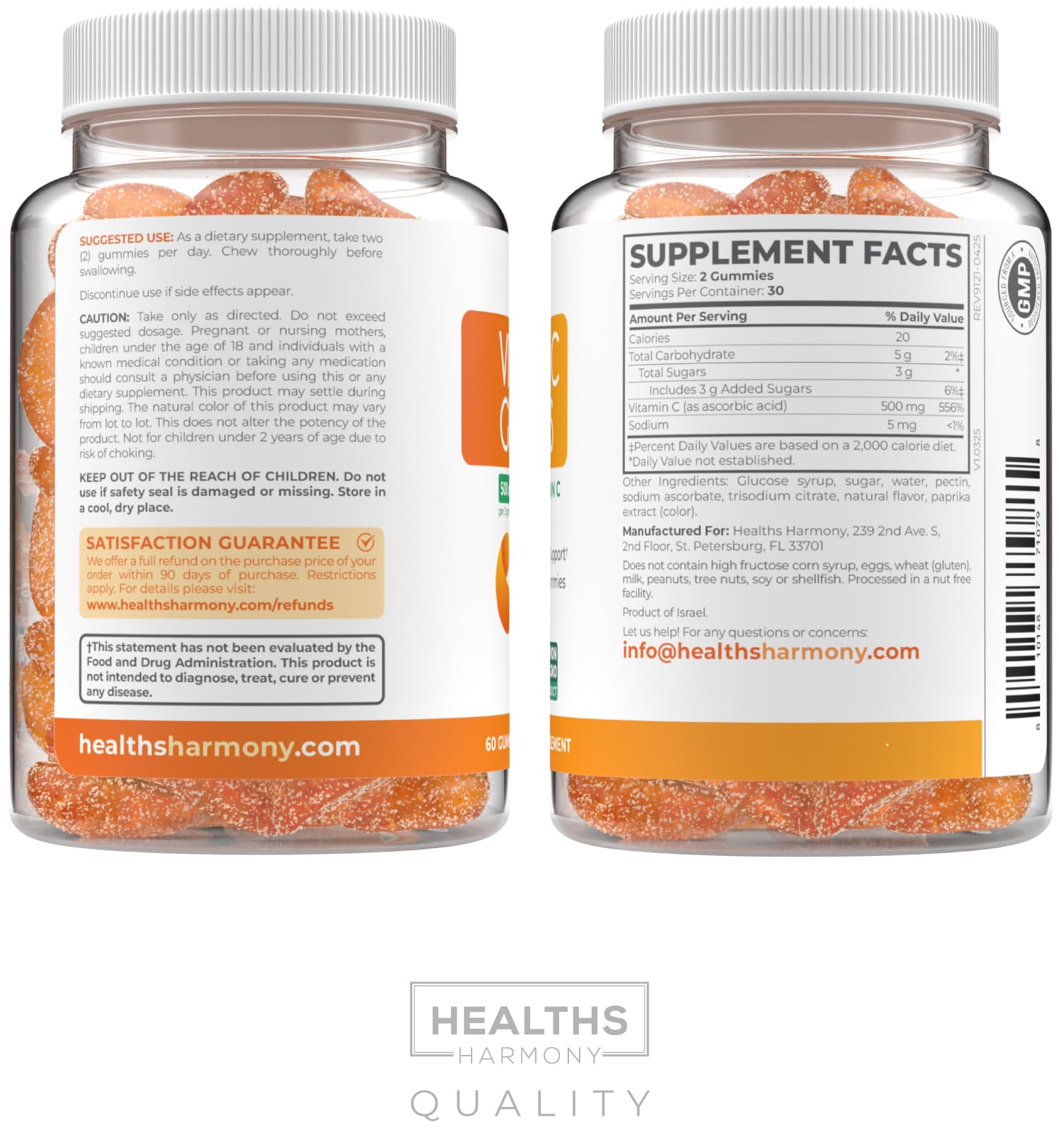 Gomitas Healths Harmony Vitamina C veganas con pectina vegetal