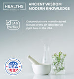 Healths Harmony hojas de olivo que respaldan la formulación natural.