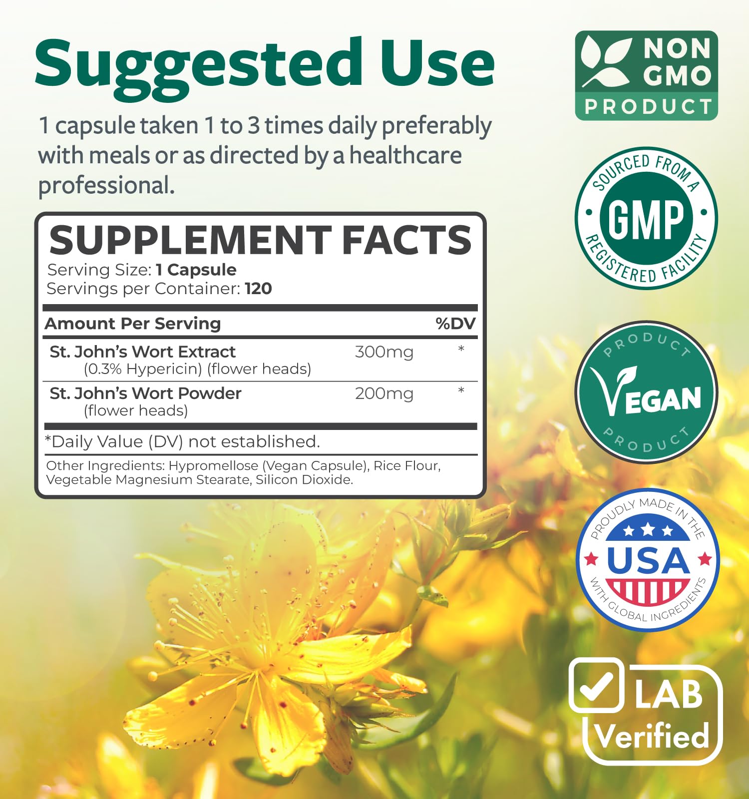 Healths Harmony ingredientes vegetales y no-GMO para una opción limpia.
