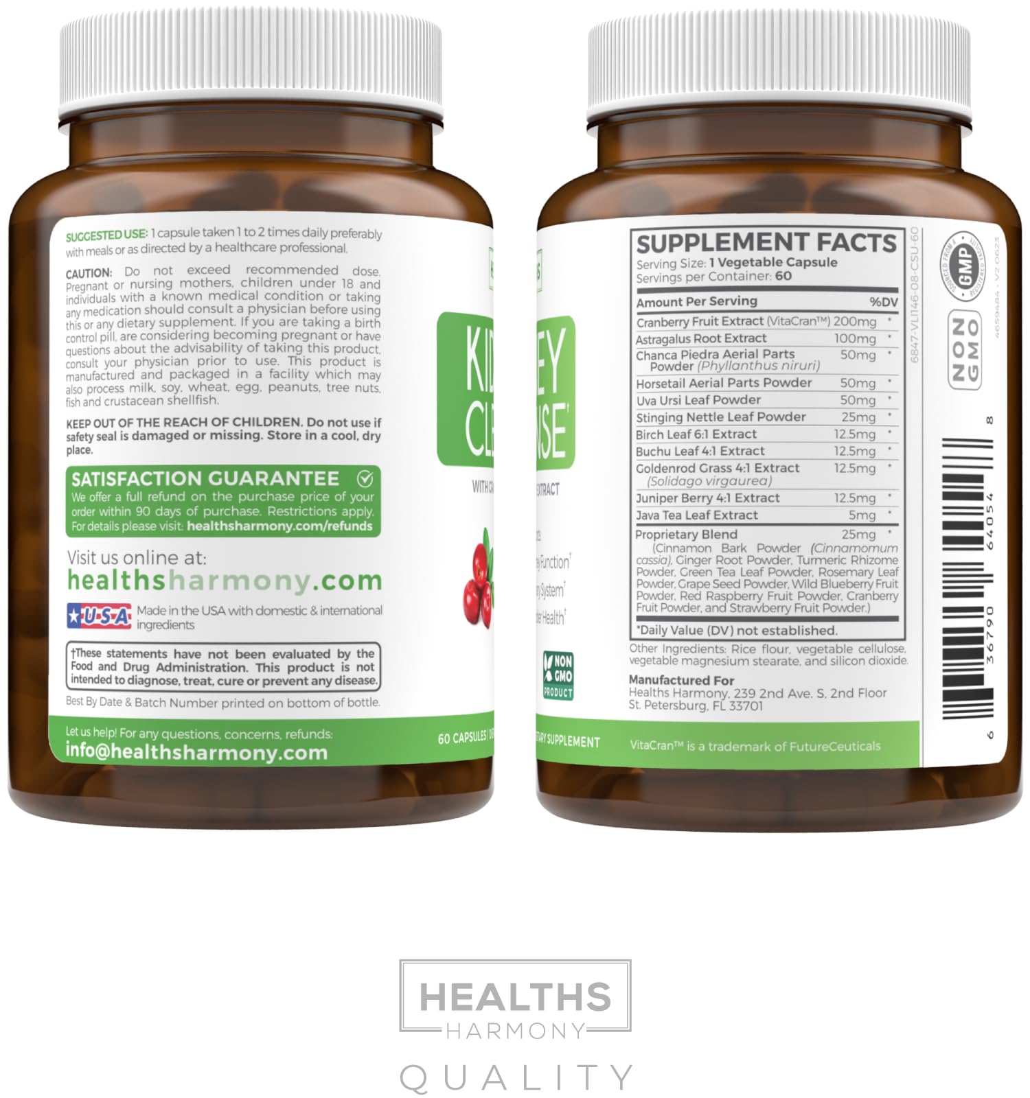 Healths Harmony Kidney Cleanse: dosis diaria recomendada para uso diario.