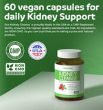 Healths Harmony Kidney Cleanse: etiqueta frontal clara con información clave.