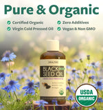 Healths Harmony: aceite prensado en frío de Nigella Sativa para uso versátil en batidos.