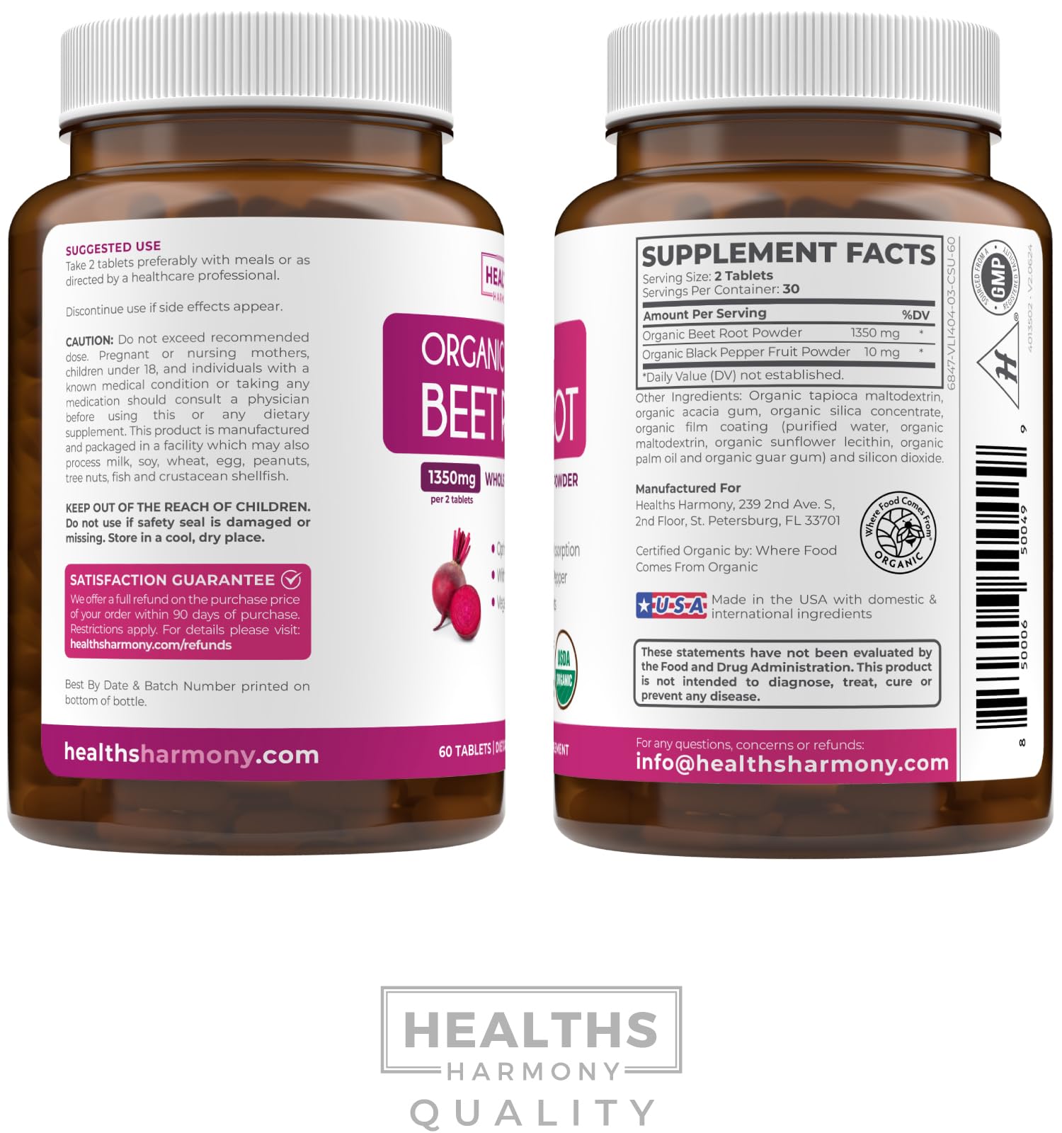 Healths Harmony rendimiento deportivo con remolacha y pimienta para oxígeno.