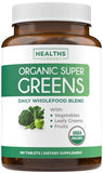 Healths Harmony Super Greens tablets frente a la caja, inicio fácil de la rutina diaria
