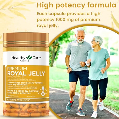 Healthy Care Jalea Real 1000, cápsulas fáciles de ingerir para uso diario.
