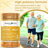 Healthy Care Jalea Real 1000, cápsulas fáciles de ingerir para uso diario.